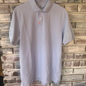 Nike dri-fit The Nike Polo, large, blue with white, perfect condition.